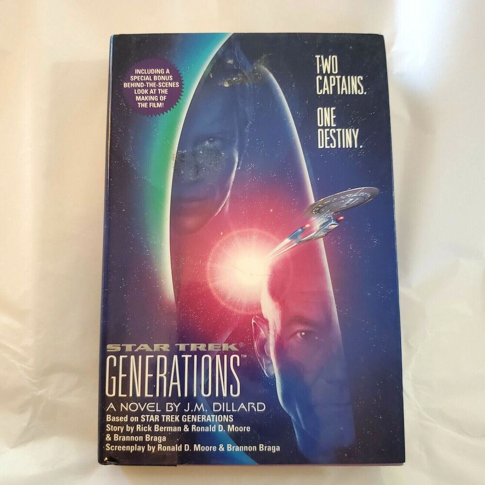 Star Trek Generations by J. M. Dillard (1994, Hardcover) Special Behind Scenes
